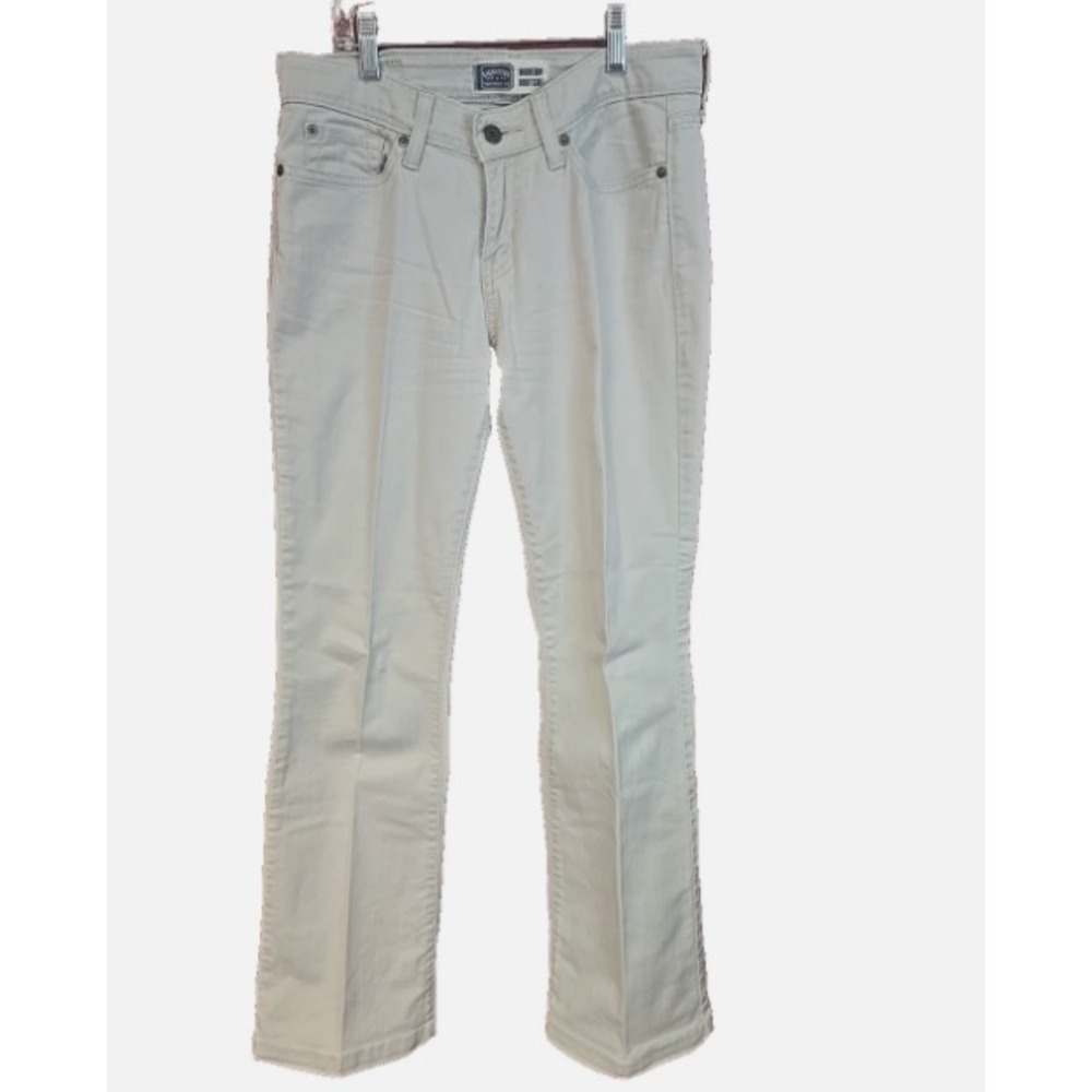 Levi Signature Bootcut Jeans Women's Size 6 Beige Mid Rise Stretch Denim